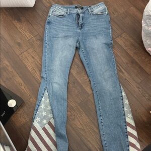 Judy Blue American Flag Flare Jeans